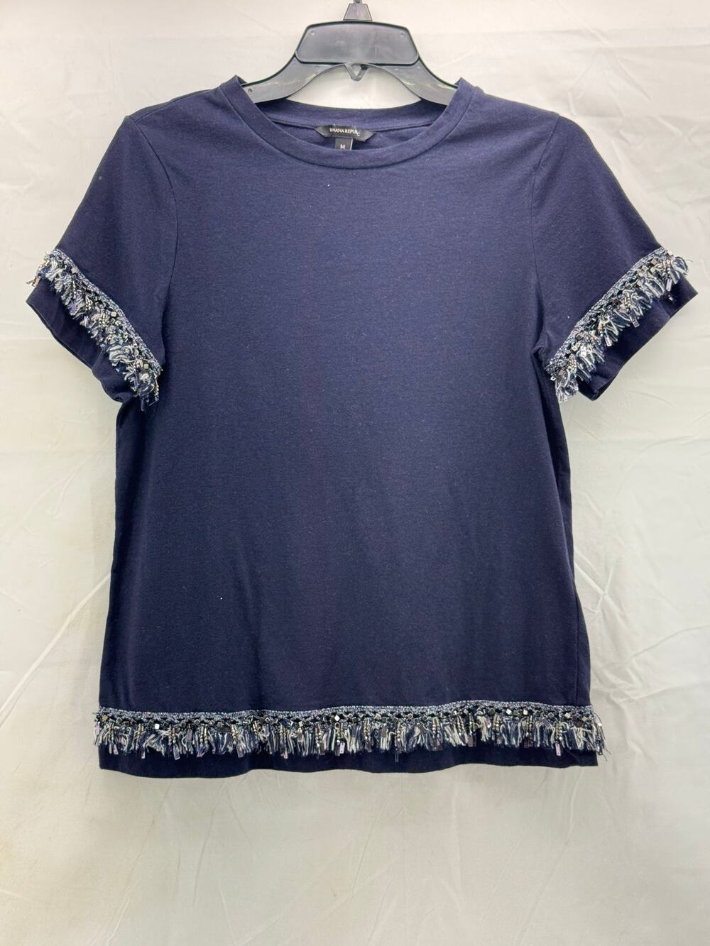 Banana Republic M women’s navy beaded T-shirt
